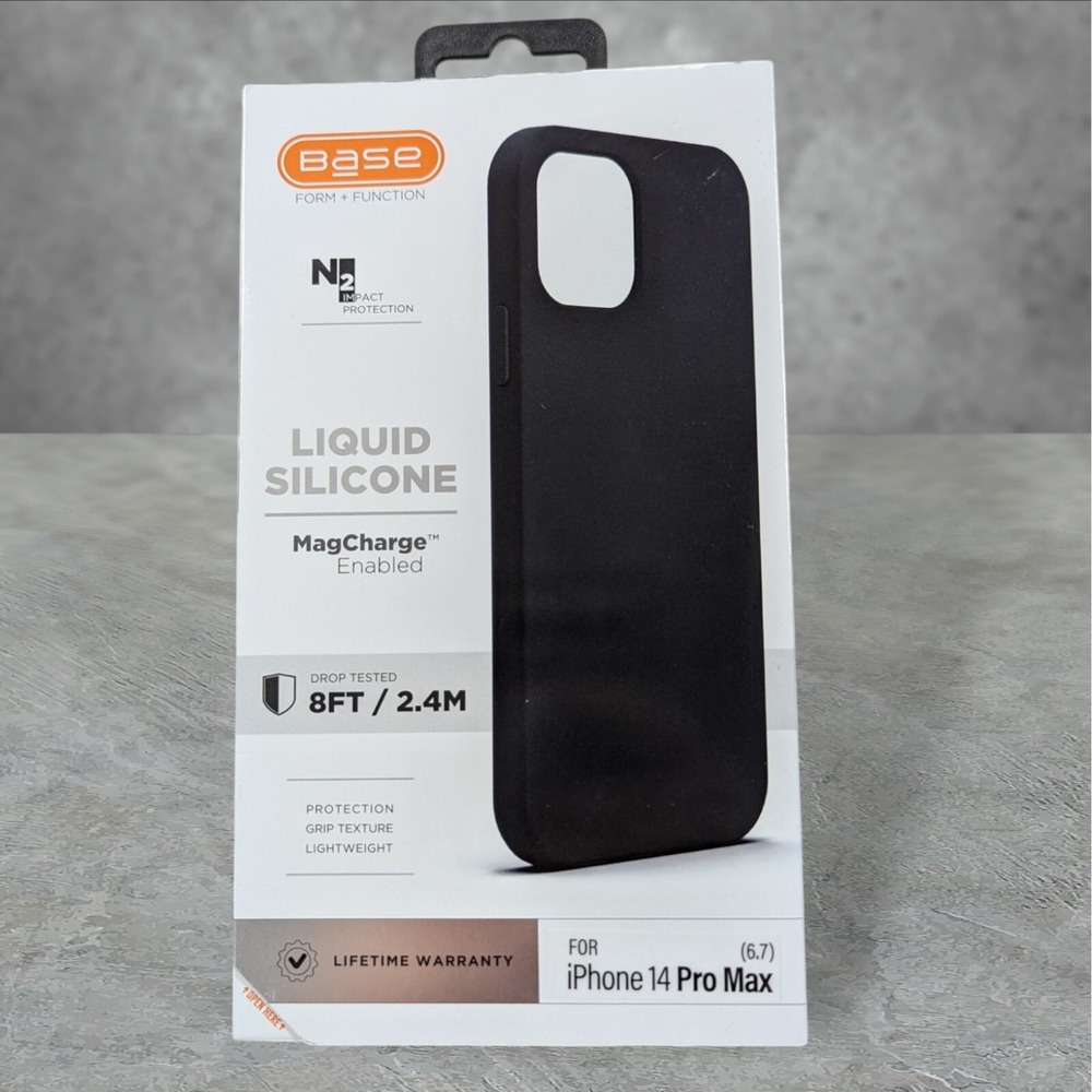 A1. Base Liquid Silicone MagCharge Case For Apple iPhone‎ 14 Pro Max In Black